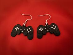 PlayStation Controller Inspired Earrings 3D Printer Model