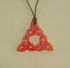 Triquetra Celtic Pendant 3D Printer Model