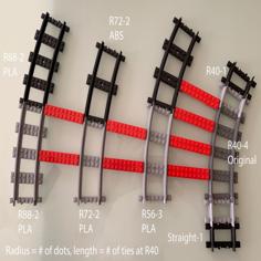 TRAIN TRACKS COMPATIBLE WITH LEGO® TRAIN TRACKS 3D Printer Model