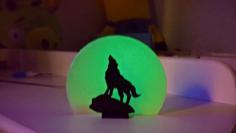 Wolf, Moon And Nightspirits 3D Printer Model