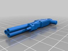 Combiner Wars Styled Triple Barrel Shotgun. 3D Printer Model