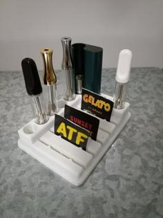 Vape Stand With Cart Labels 3D Printer Model