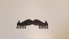 Moustache Comb 3D Printer Model