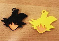 Goku Keychain (Fitted, Two Pieces) 3D Printer Model