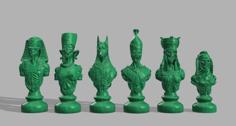 Undead Chess Pieces — Resized And Rebased 3D Printer Model