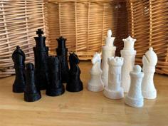 Marble Textured Chess Pieces 3D Printer Model