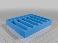 6x 1g Cart Tray With Space For Battery 3D Printer Model