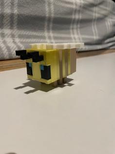 Minecraft Bee Fully Printable No Glue Needed 3D Printer Model