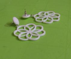 Earrings №5 Rhodonea Relievo 3D Printer Model