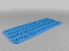 Uppercase & Lowercase Letters Board 3D Printer Model