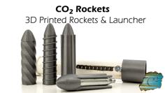 CO2 Rockets & Launcher Components 3D Printer Model