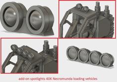 Add-on Spotlights N&K Loading Vehicles 3D Printer Model