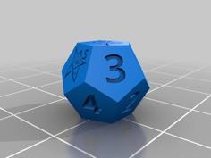 Arkham Horror & Eldritch Horror D12 Double Six Dice 3D Printer Model