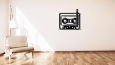 Audio Cassette With Pencil / Audio Kazeta S Tužkou Wall Decoration 3D Printer Model