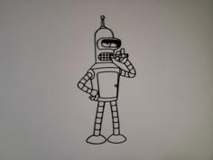 Bender Smoking Cigar – Futurama Wall Art 3D Printer Model