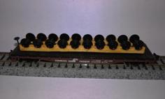 N-Scale Wheelset Rack Flatcar Load 3D Printer Model