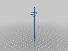 Southern Pacific Signal And Power Poles 3D Printer Model