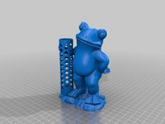 Frog Thoothbrush Holder 3D Printer Model