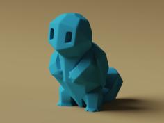 Low-Poly Squirtle – Remastered 3D Printer Model