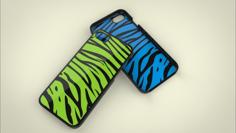 Iphone 7 Case – Tiger Stripes Dual Extrusion 3D Printer Model