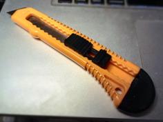 Box Cutter Blade Slide And Locking Mechanism 3D Printer Model