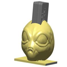 Area 51 Alien Business Card Holder 3D Printer Model