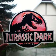 Jurassic Park Window/Wall Logo Decor 3D Printer Model