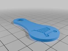 Shopping Cart Token 3D Printer Model