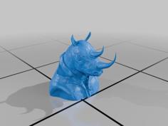 Rhinoceros Bust 3D Printer Model