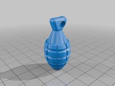 Grenade Keychain 3D Printer Model