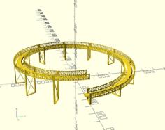 Curved Bridge For H0 Scale Mode Railway 3D Printer Model