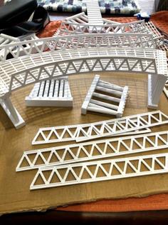 N-Scale Concrete And Steel Truss Bridge – For Two Tracks 3D Printer Model