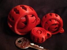 Gyroscopic ” Open-work ” Keyring Collection 3D Printer Model