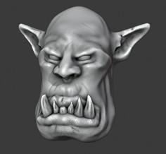 Ork Head 3D Printer Model