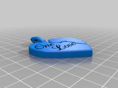 OneLove Africa Heart Charm 3D Printer Model