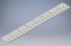 8″ Ruler 3D Printer Model