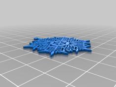 Fractal Snoflake Earring 3D Printer Model