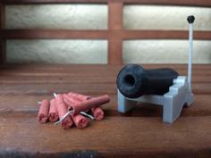 Firecracker Cannon 3D Printer Model