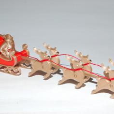 Santa And Sleigh 3D Printer Model