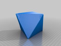 Isometric Crystal Model (Octohedron) 3D Printer Model