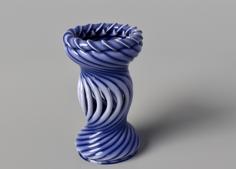 Spiral Curvature Basket 3D Printer Model