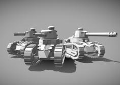 Krieg Renault FT Tank (Leman Russ Proxy) 3D Printer Model