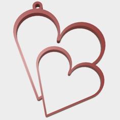 Valentine’s Day – Hearts Keychain | Optional Only Hearts 3D Printer Model