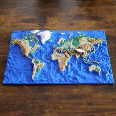 3D World Map-A 3D Printer Model