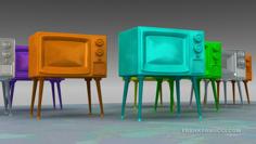 OLD-SCHOOL TV SET 3D Printer Model