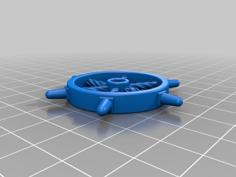 Ship Wheel Pendant Or Ornament 3D Printer Model