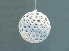 Voronoi Christmas Bauble 3D Printer Model