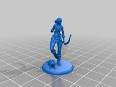 Wood Elf W/ Cat 3D Printer Model