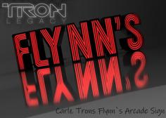 Carlz TRON LED Flynn`s Arcade Sign 3D Printer Model