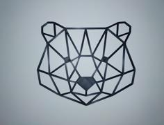 Low Poly Bear Head 3D Printer Model